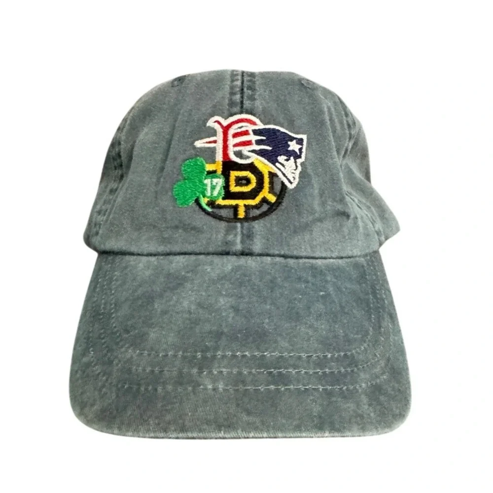 Adams New England Sports Mashup Hat Boston Patriots Bruins Red Sox Celtics Blue